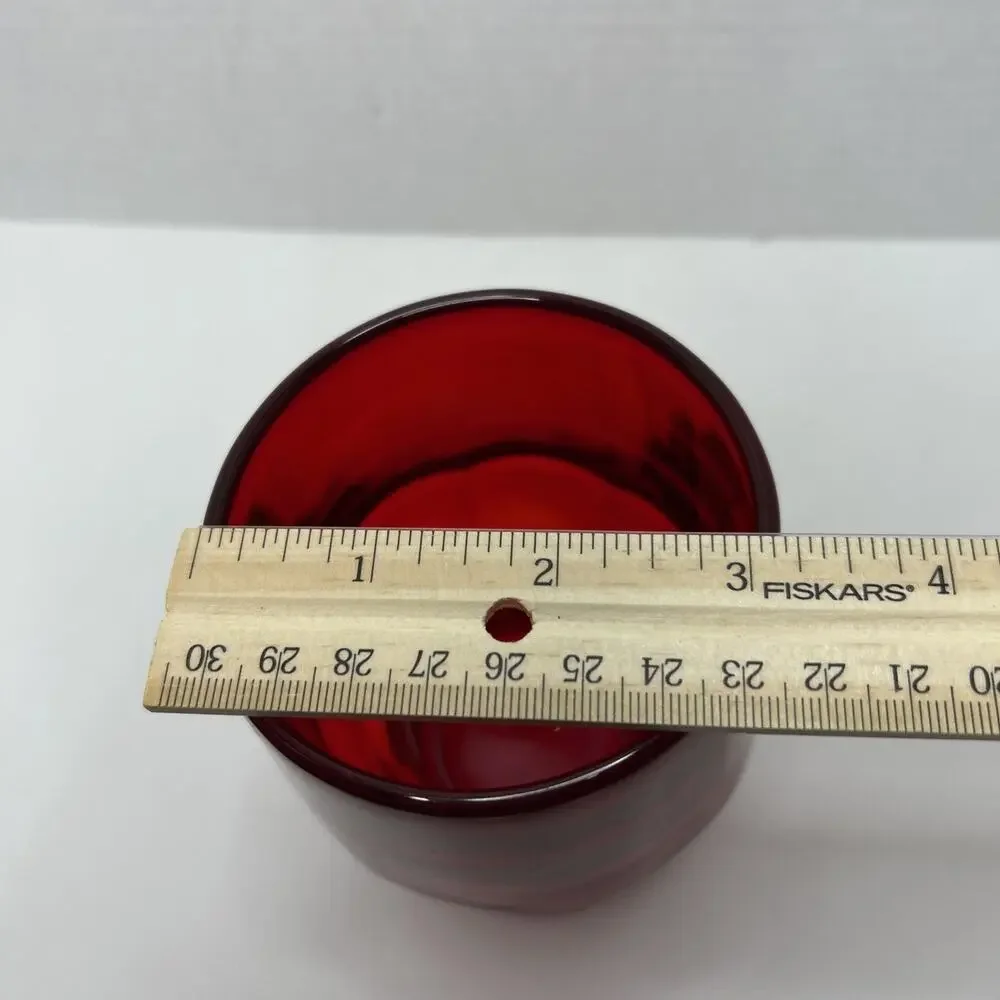 Vtg Viking Ruby Red Georgian Honeycomb Drinking Glass 5